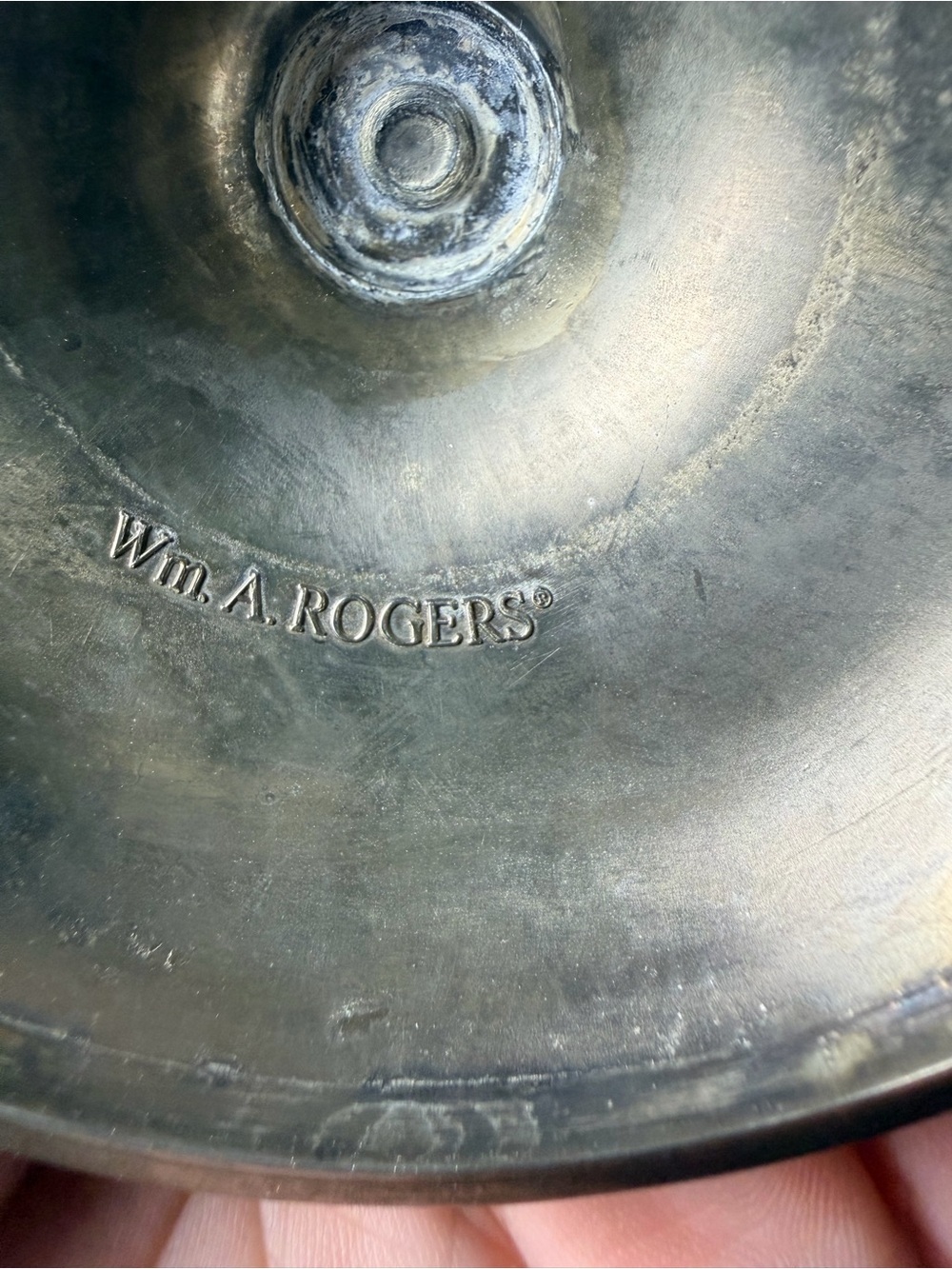 Vintage Wm. A. Rogers Silverplate Candlestick Holders, Pair, Mid Century - Picture 11 of 14